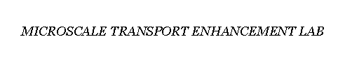 Text Box: MICROSCALE TRANSPORT ENHANCEMENT LAB