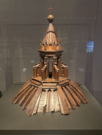 The original wooden model for the lantern atop Il Duomo