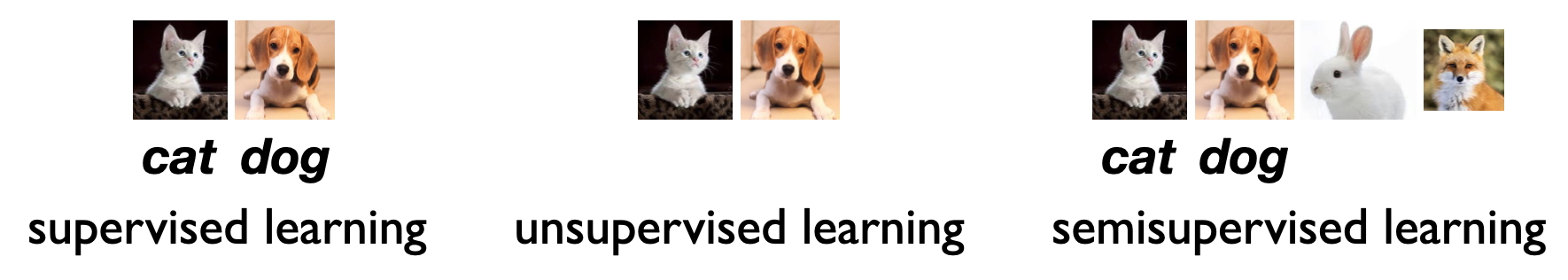 supervised, unsupervised, and semi-supervised learning