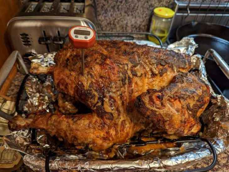 Turkey Slow Cooked Recipe Meat Thermometer