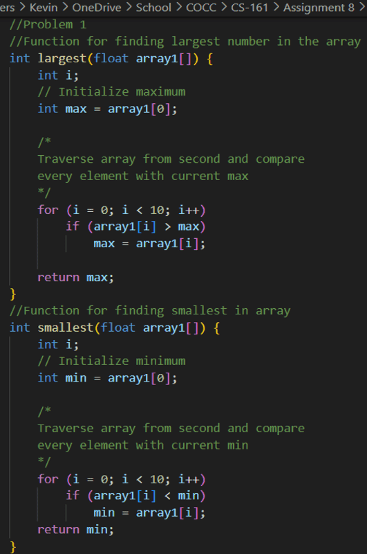 example of past C++ work.