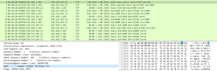 This is a screenshot of wireshark a packet analysier that I have used recently in my Intro to computer networks class.