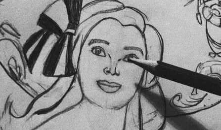 Personal drawing of a Mexican woman in traditional attire