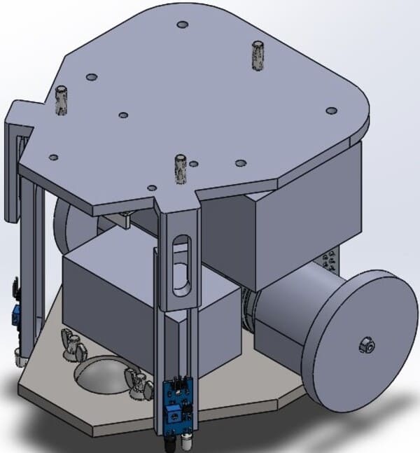 CAD model of the frame for my capstone project(sumobot) 
