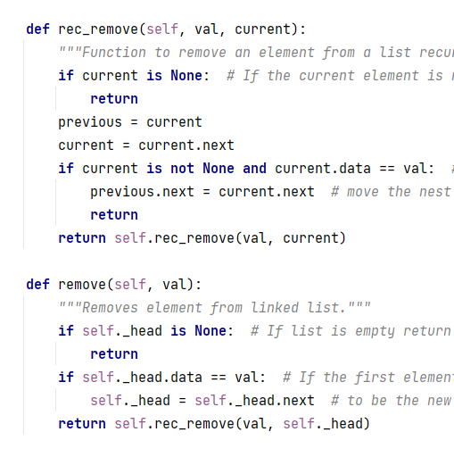 Python Code For Removing An Item From A Linked List'
            title=