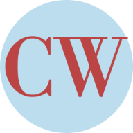 Website logo; red letters C and W within a light blue circle.