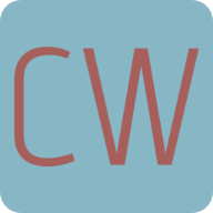 Website logo; red letters C and W within a light blue circle.